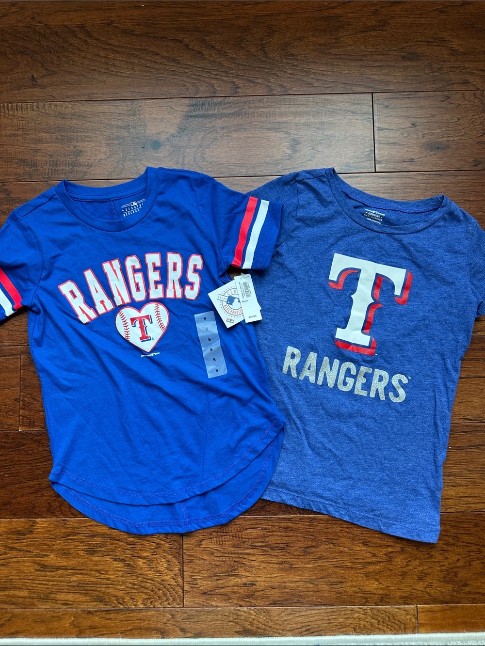 Girls Texas Rangers Blue Short Sleeve Tee Set
